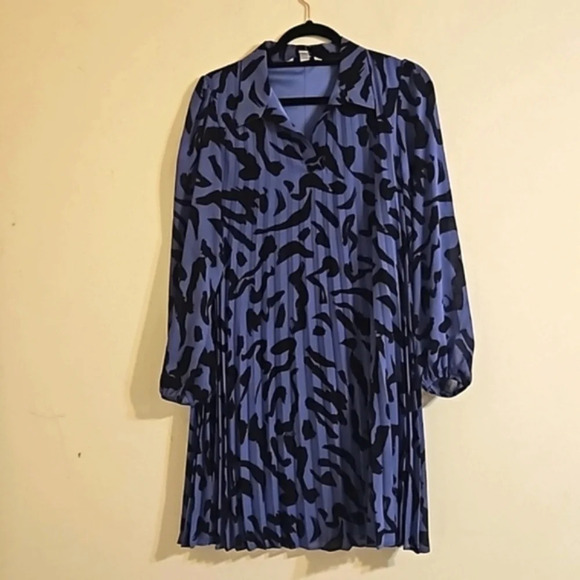 Nine West Pleated Georgette Dress - Picture 1 of 6